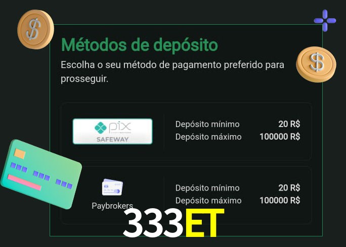 O cassino 333ET oferece uma grande variedade de métodos de pagamento